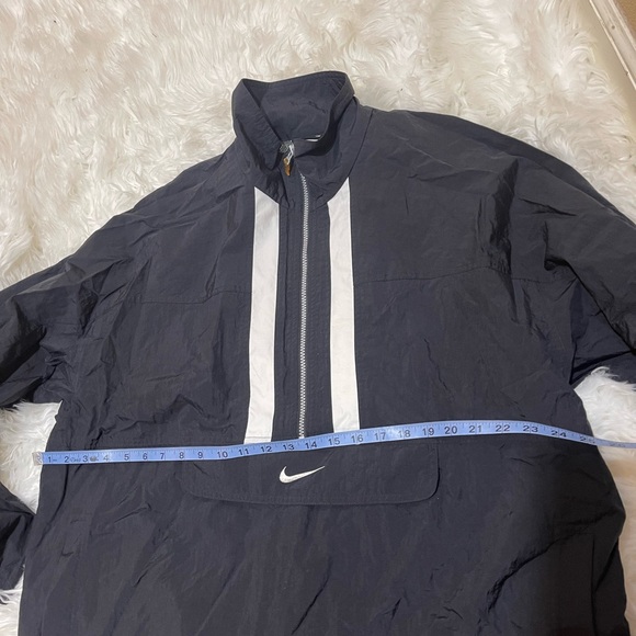 Vtg 90s Nike Center Swoosh Windbreaker Jacket 1/4 Zip Pullover Black Sz XL - Picture 7 of 10